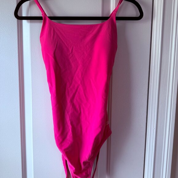 NWT Speedo Women's Pink Swimsuit One Piece Flex Double Cross Back Moderate Cut 8 - Picture 3 of 8